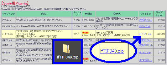 tiff プラグイン